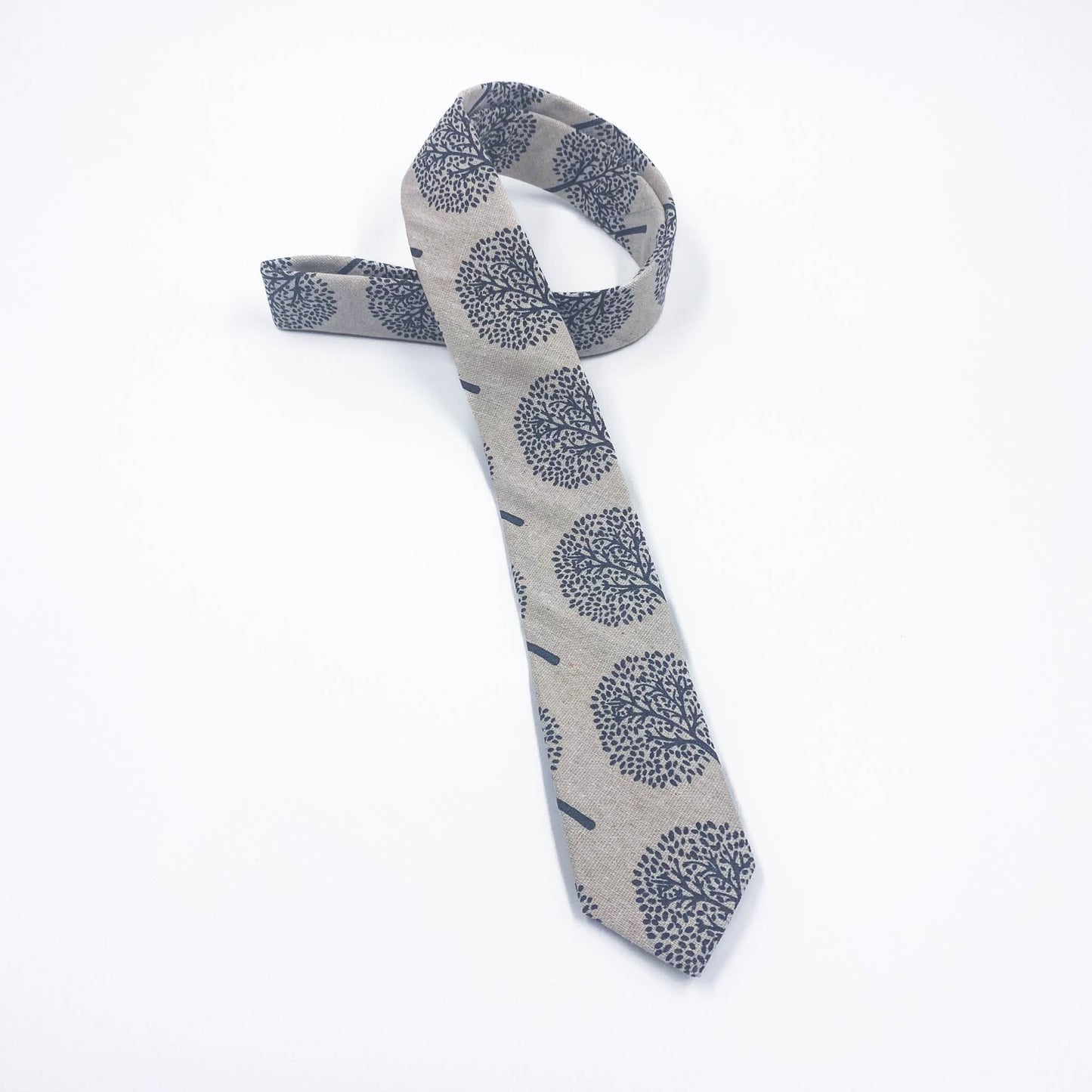 Patterned Linen Tie